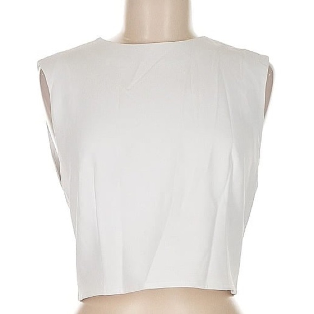 Alice & Olivia White Sleeveless Top
